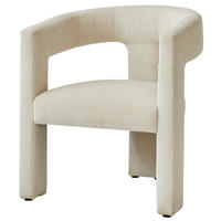 SESSEL Samt Beige - Beige, Textil (66/75/58cm) - Nordlys