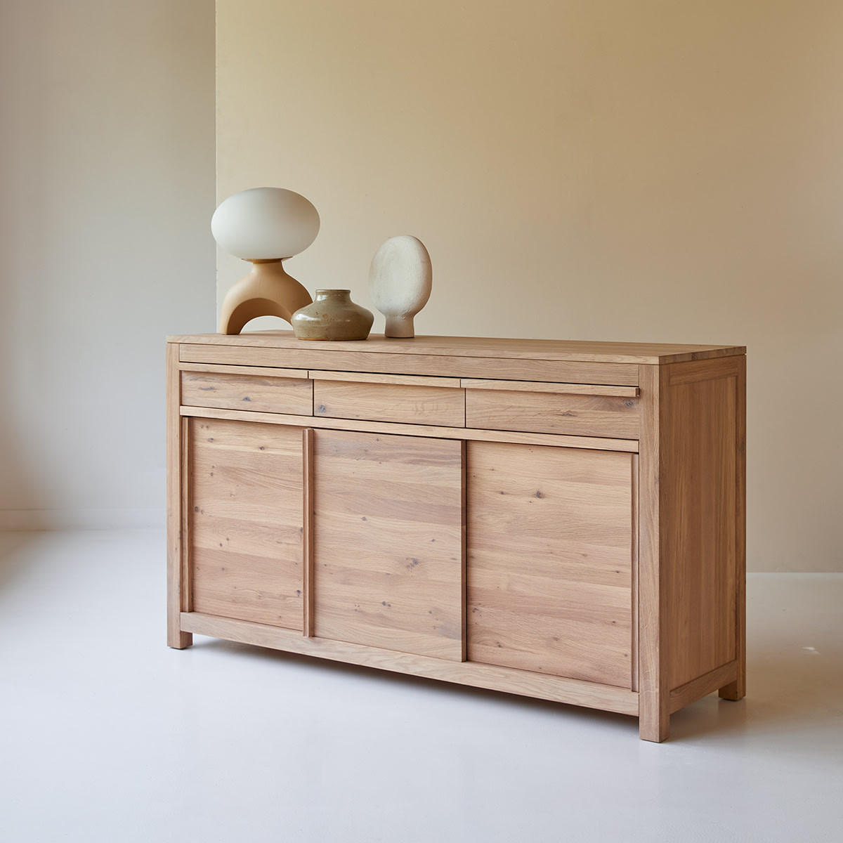 ANRICHTE Luce Natur aus Eiche - Naturfarben, Holz (150/85/47cm) - Tikamoon