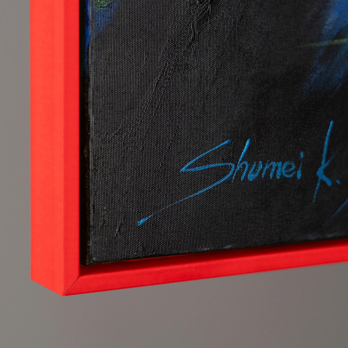 GEMÄLDE Vielfarbige Mähnen Schattenfugenrahmen Rot 120x80 cm - Rot, Holz (120/80cm) - YS-art gallery