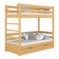 ETAGENBETT N03 mit Schublade Naturkiefer 90/190 - Hellbraun, Naturmaterialien/Holz (90/190cm) - N-Wood