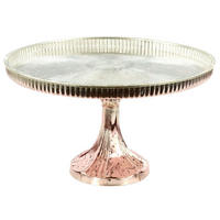 SERVIERPLATTE Biarritz Ø40 cm - Rosa, Glas (40/23/40cm) - FURNARO