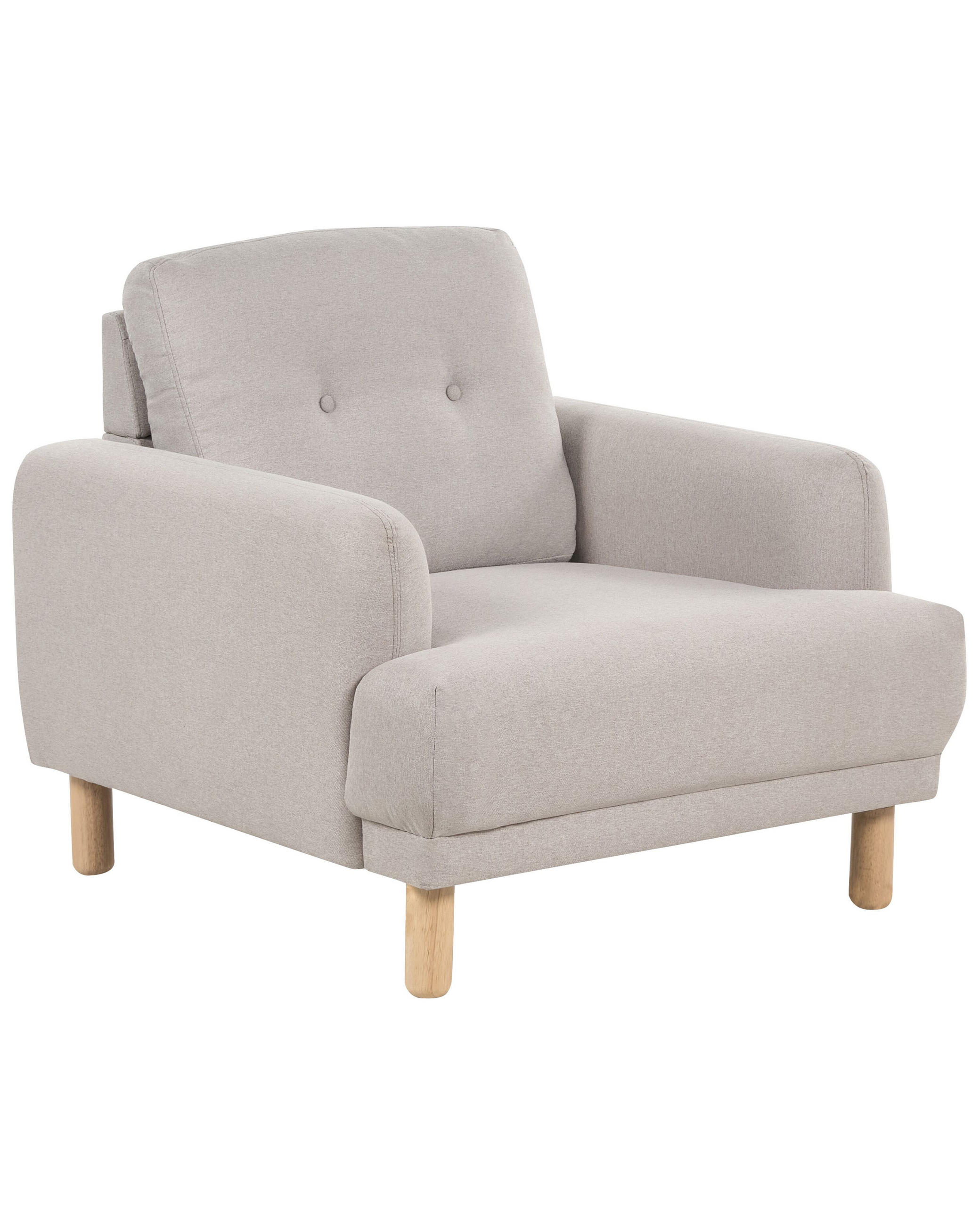 SESSEL Taupe Tuve - Beige/Weiß, Textil (88/85/90cm) - Beliani
