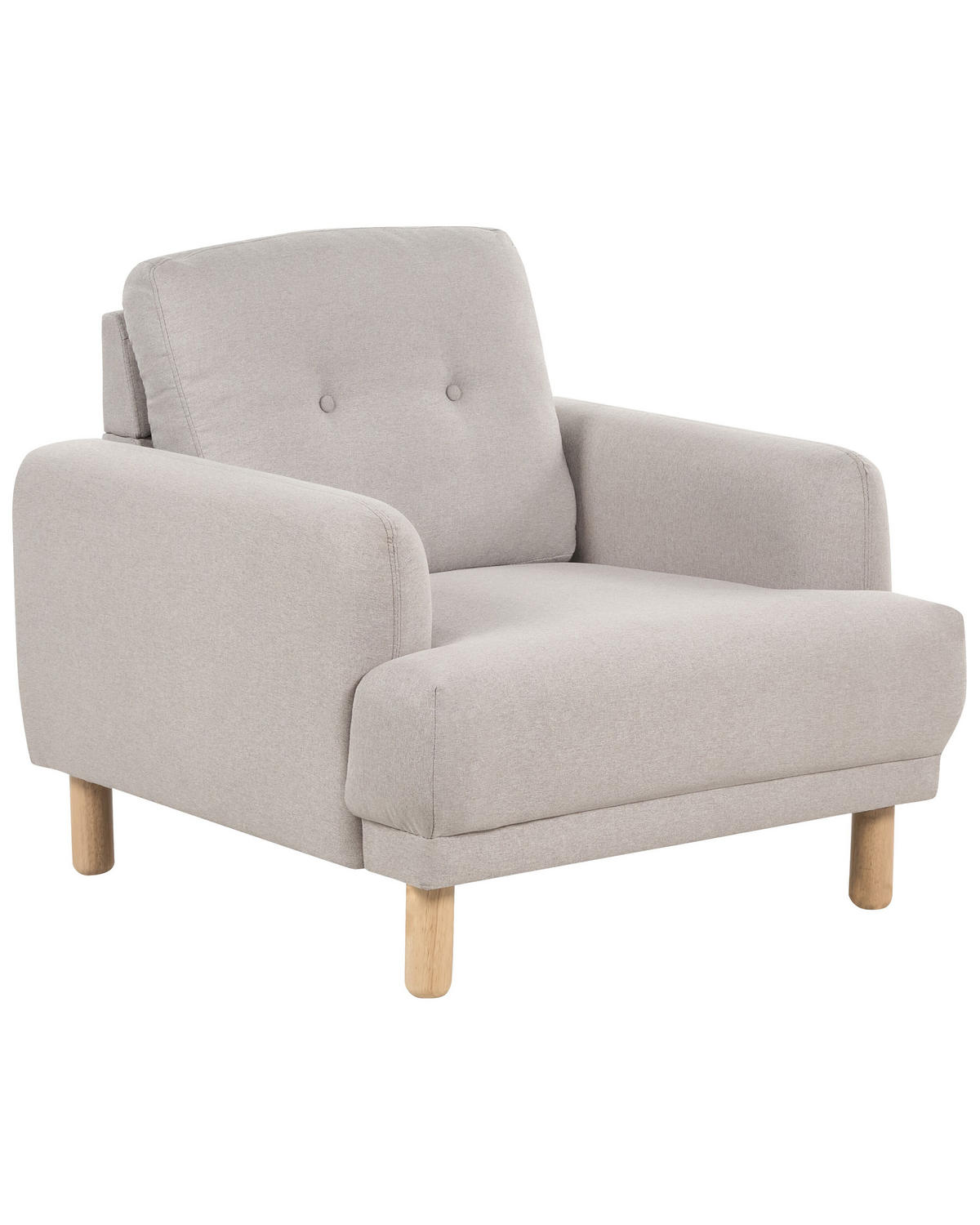 SESSEL Taupe Tuve - Beige/Weiß, Textil (88/85/90cm) - Beliani
