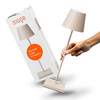LED Akku-Tischlampe, Nuindie 3.0 dünenbeige - Beige, Metall (38/10/38cm) - Sigor
