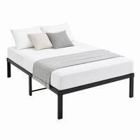 BETT Metall 90x200 cm Schwarz - Schwarz, Metall (90/200cm) - Meubliv