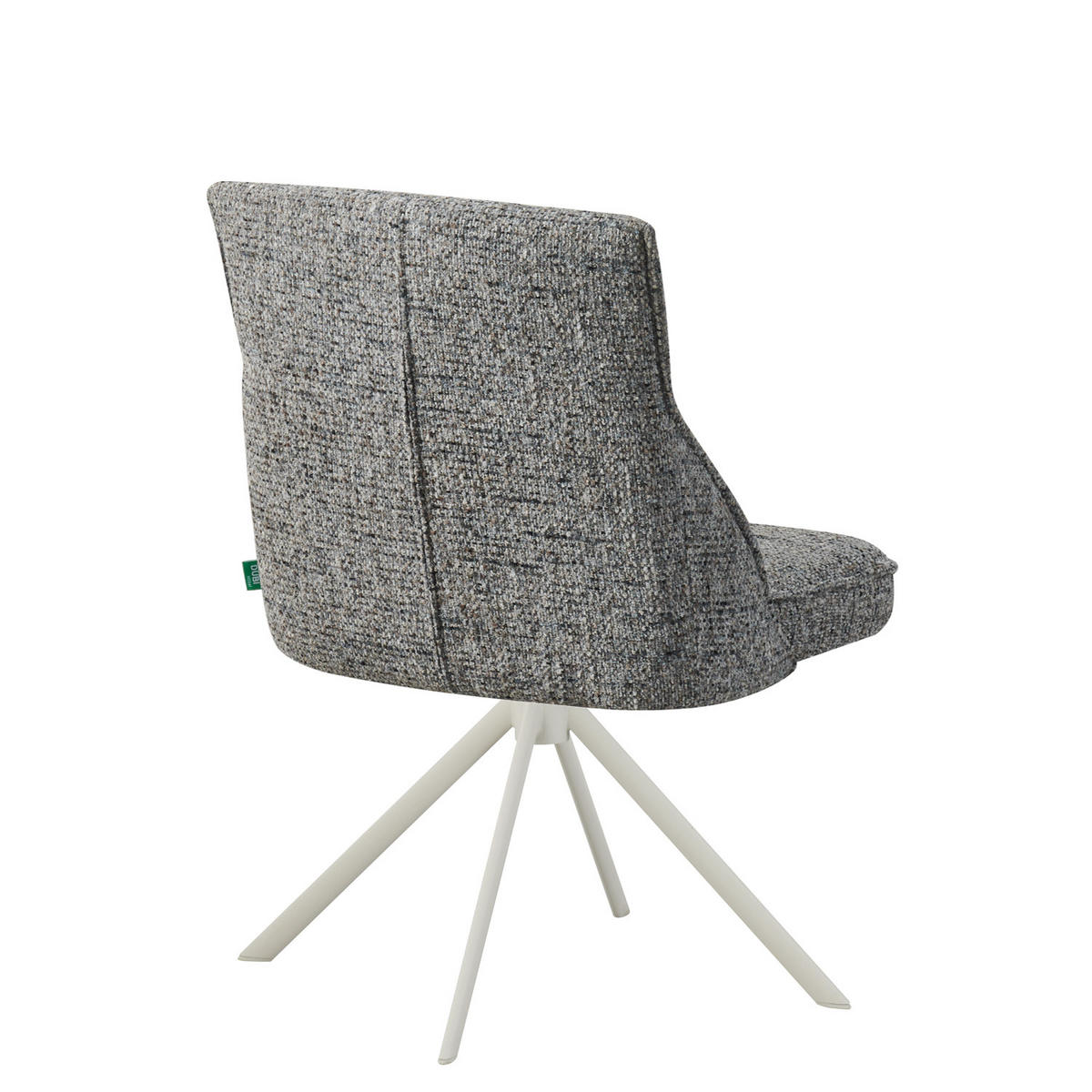 ESSZIMMERSTUHL LINNEA 2er-Set - Dunkelgrau/Weiß, Textil/Metall (49/84/62cm) - DUBI Möbel