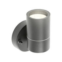 AUSSENWANDLEUCHTE MIA Dunkelgrau Edelstahl GU10 Unten IP44 - Dunkelgrau, Metall (9/12/8.5cm) - CGC Europe