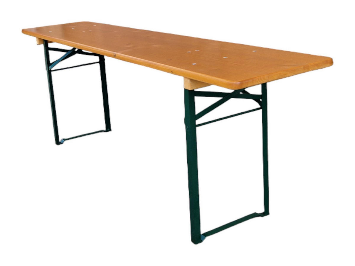 BIERZELTGARNITUR ALPENFEST PRO Premium QualitätMit Rückenlehne 77x220x50cm Fichtenholz - Eichefarben, Holz - CHEFGASTRO