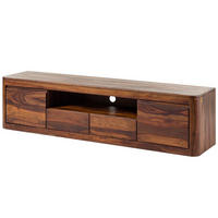 TV-BOARD Sheesham 200x45x50 walnuss gewachst TORONTO #251 - Walnussfarben, Holz (200/50/45cm) - Massivmoebel24