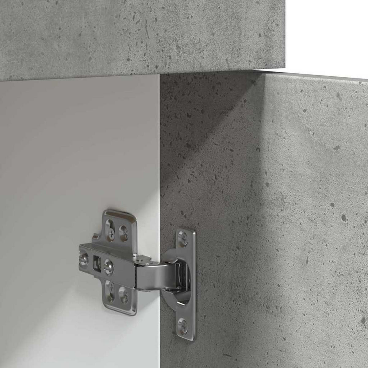 KÜCHENUNTERSCHRANK Lyon mit Schublade und Schrank mit 2 Ebenen, 80/46/81,5 cm, aus Holzwerkstoff, in Betongrau - Grau, Holz (46/81.5/80cm) - vidaXL