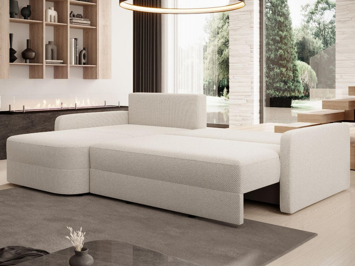 ECKSOFA Arvento Beige - Beige/Schwarz, Holz/Kunststoff (250/170cm) - Graingold