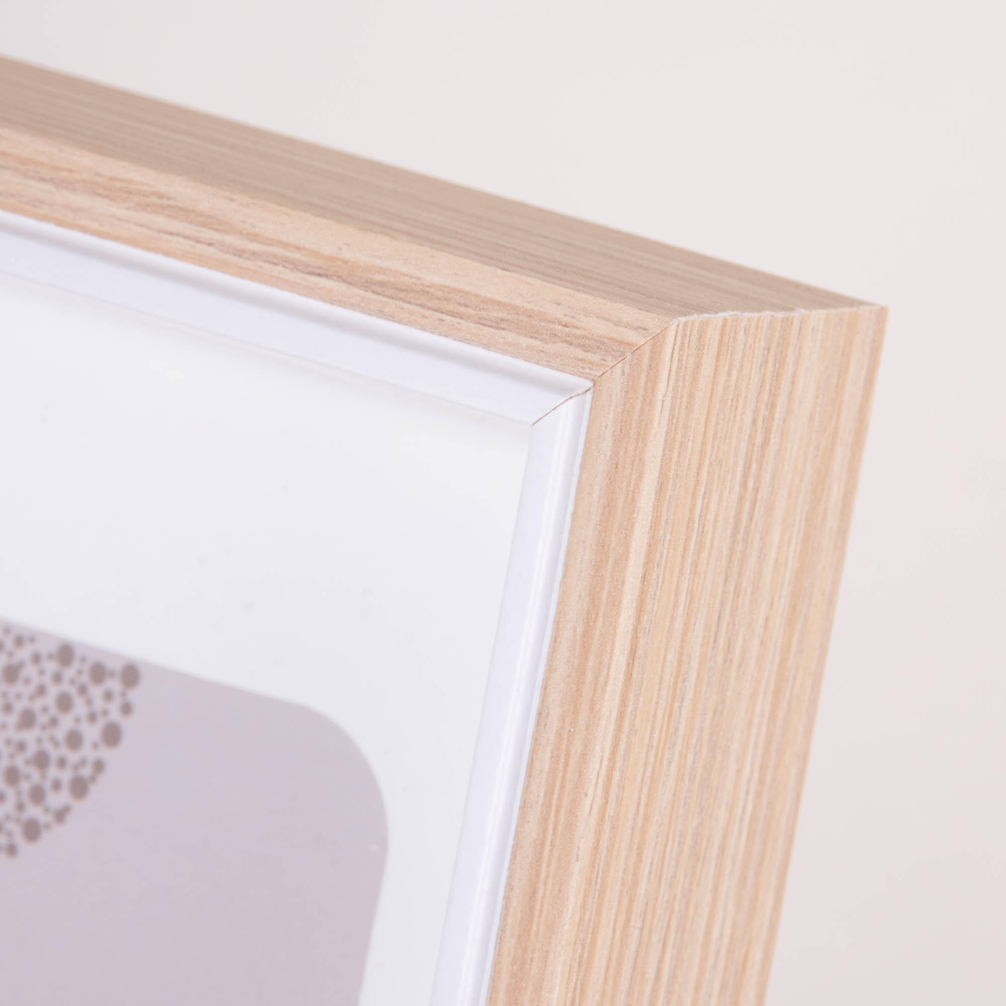 BILDERRAHMEN mit Passepartout 15/22/3 cm - Beige, Holzwerkstoff (15/22/3cm) - Home Styling Collection