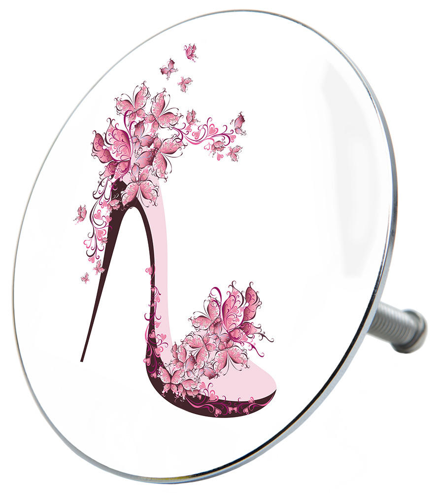 BADEWANNENSTÖPSEL Schuh - Weiß, Metall (8/10/10cm) - Sanilo