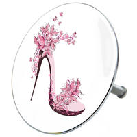 BADEWANNENSTÖPSEL Schuh - Weiß, Metall (8/10/10cm) - Sanilo