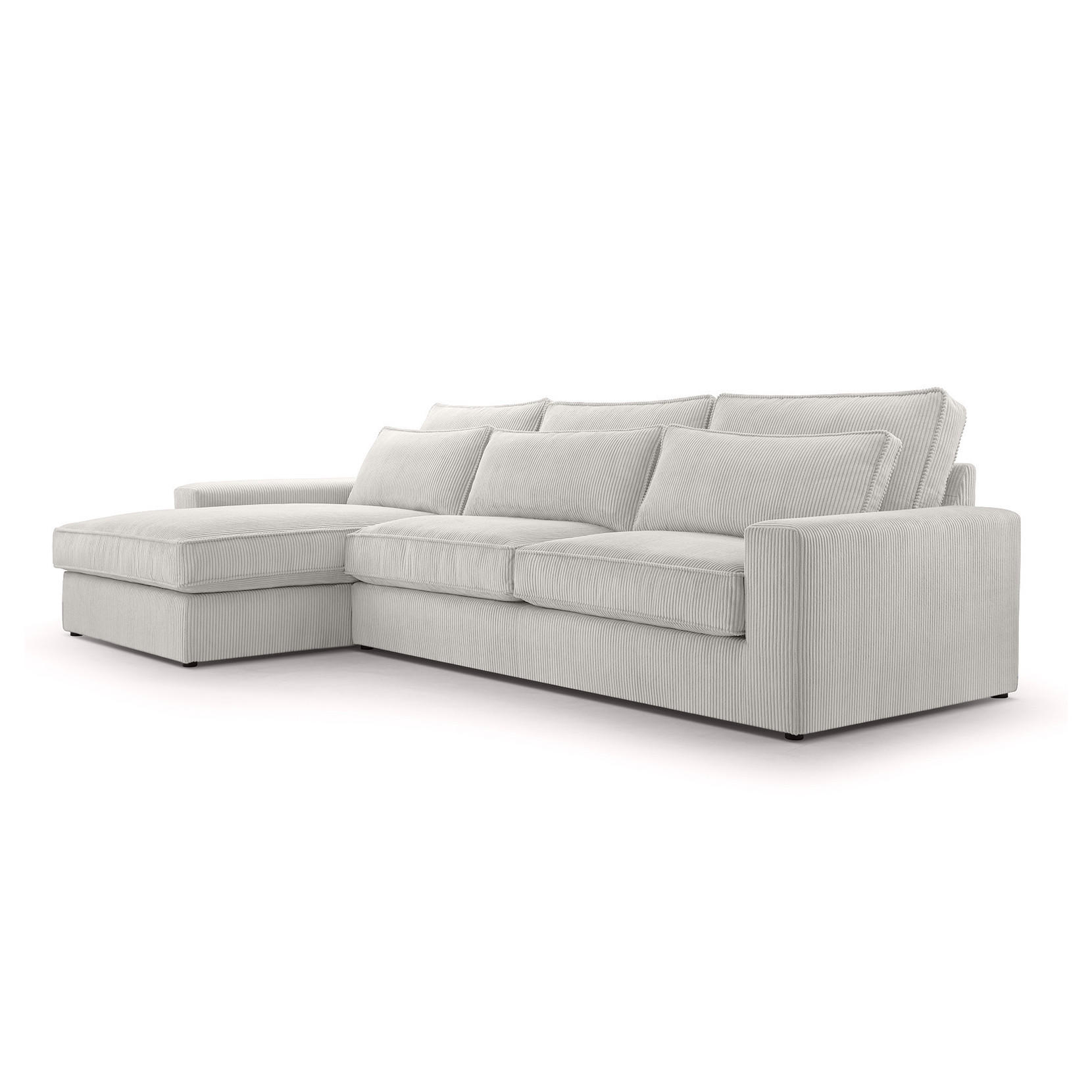 ECKSOFA 4 Sitzer Medan Mini, Hellgrau - Hellgrau, Textil (276/176cm) - Fedve