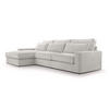 ECKSOFA 4 Sitzer Medan Mini, Hellgrau - Hellgrau, Textil (276/176cm) - Fedve