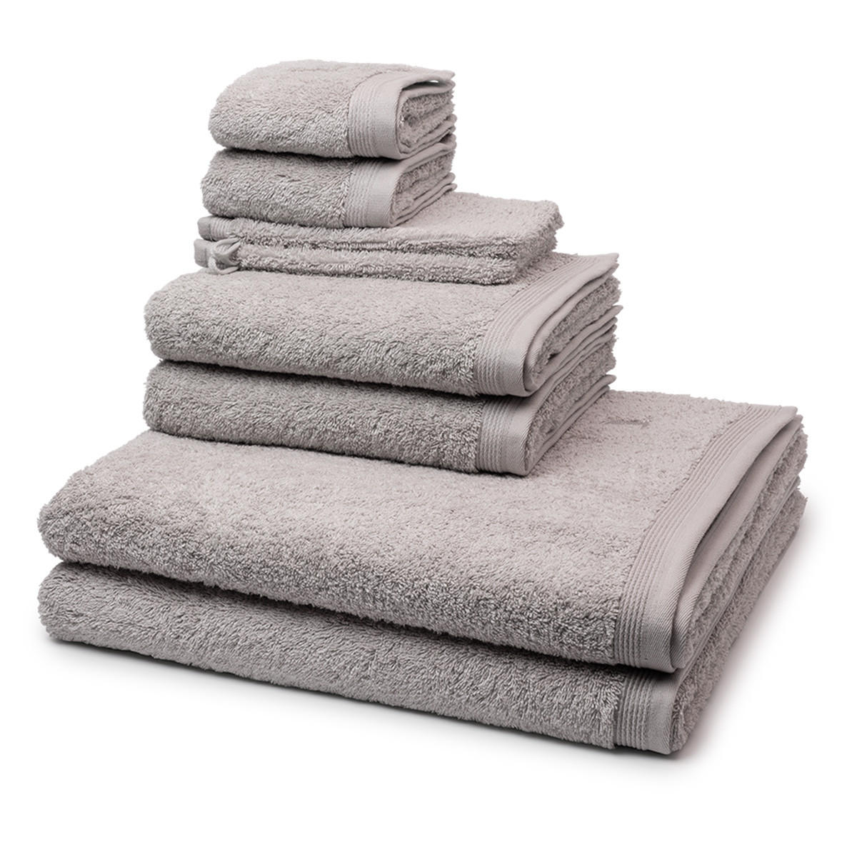 FROTTIERSET Superwuschel 8-teilig - Taupe, Textil (50/100cm) - MÖVE