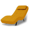 RELAXLIEGE - Chromfarben/Gelb, Textil (70/80/170cm) - home24
