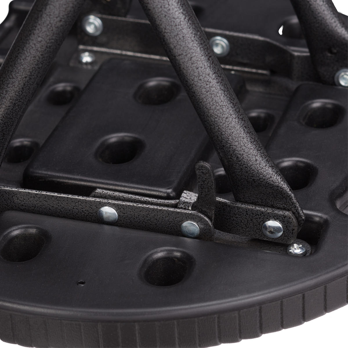 2XSKLÁDACÍ stolička - černá, kov/plast (31/46/30cm) - Relaxdays