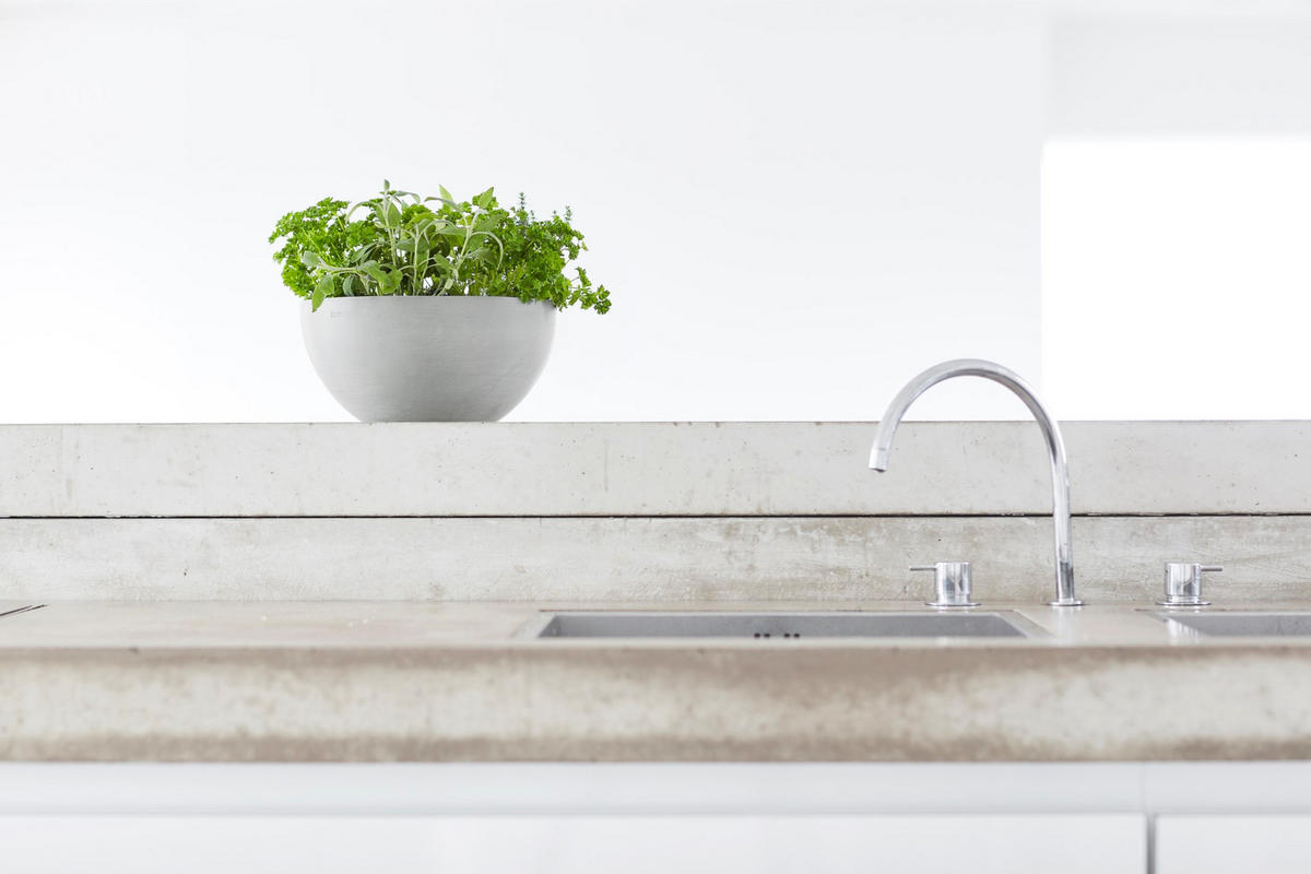 BLUMENTOPF Brussels 25/12 cm Hellgrau - Hellgrau, Kunststoff (25/12cm) - Ecopots