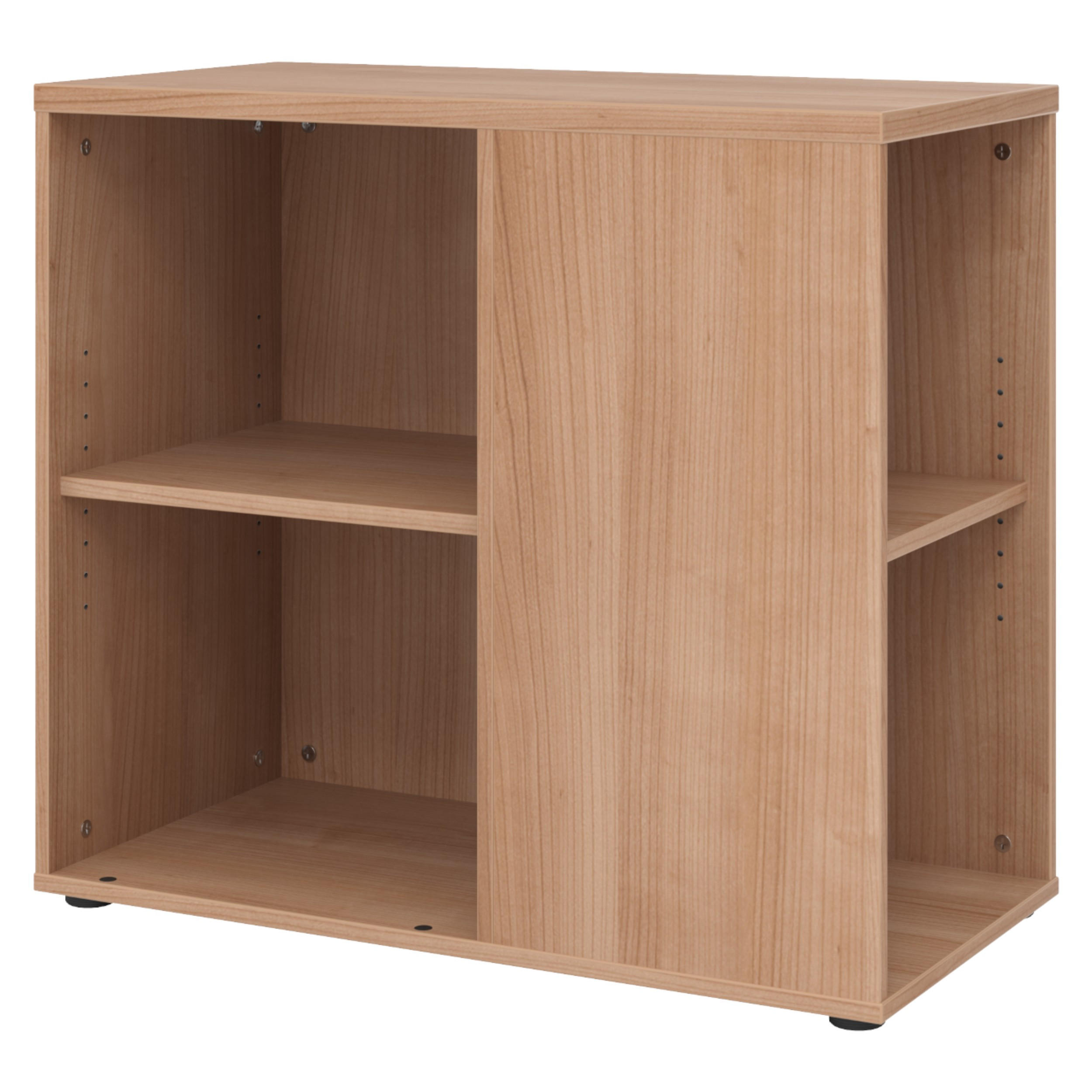 ANSTELLCONTAINER - mit 4 Regalfächern 80/40/72 cm in Nussbaumfarben - Nussbaumfarben, Holzwerkstoff (40/72/80cm) - bümö