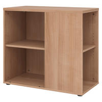 ANSTELLCONTAINER - mit 4 Regalfächern 80/40/72 cm in Nussbaumfarben - Nussbaumfarben, Holzwerkstoff (40/72/80cm) - bümö