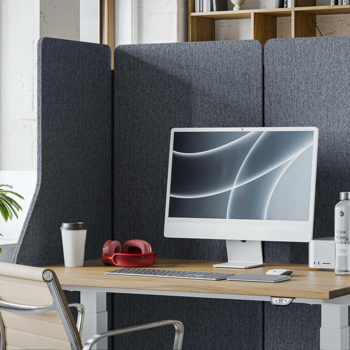 AKUSTIKSCHUTZWAND SADIE - Anthrazit, Metall (240/145/2cm) - Jan Nowak