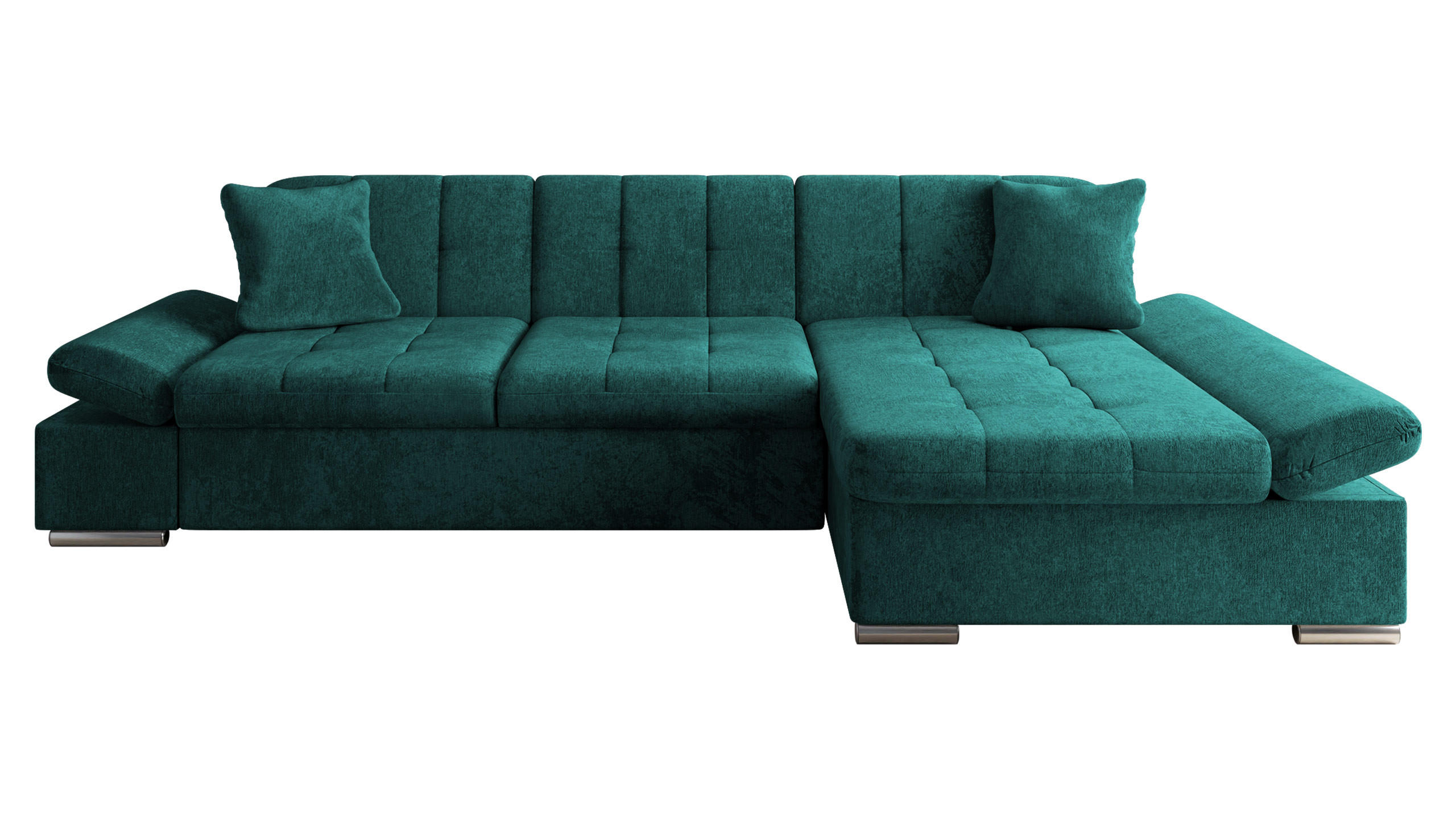 ECKSOFA Malwi, Seite: Rechts - Bronzefarben, Holz/Textil (278/161cm) - MIRJAN24