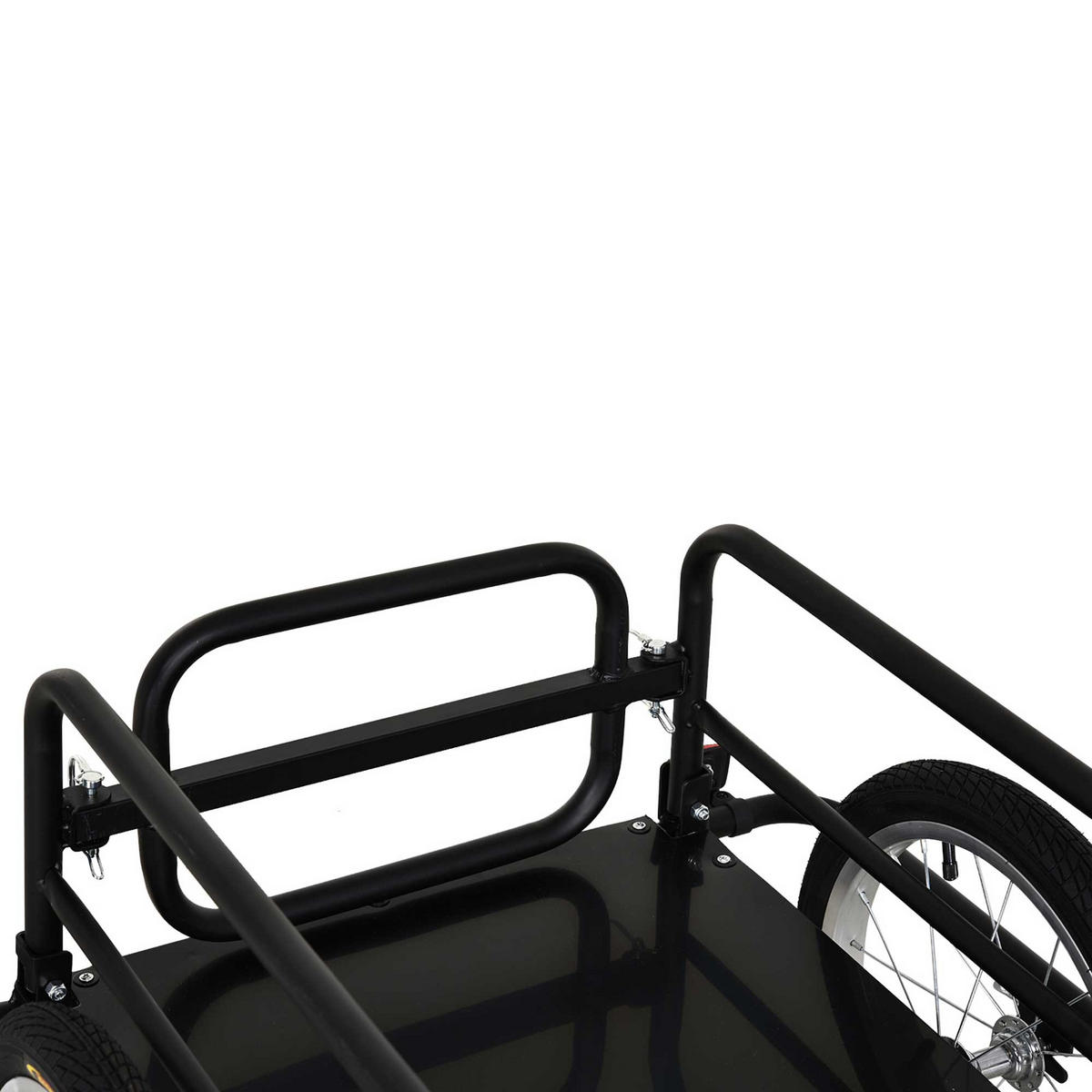 FAHRRADANHÄNGER, Stahl, Schwarz, 139L x 71,5B x 49H cm - Schwarz, Metall (715/49/139cm) - HOMCOM