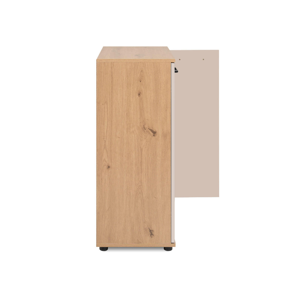 SIDEBOARD 2 Türen Eicheneffekt und Kaschmir 35/85,5/60 cm - Eschefarben, Holzwerkstoff (35/85.5/39.5cm) - Calicosy