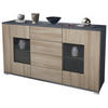 SIDEBOARD Grömitz Eiche sägerau - Eiche San Remo, Holzwerkstoff (138.5/75.5/35cm) - Vladon