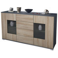 SIDEBOARD Grömitz Eiche sägerau - Eiche San Remo, Holzwerkstoff (138.5/75.5/35cm) - Vladon