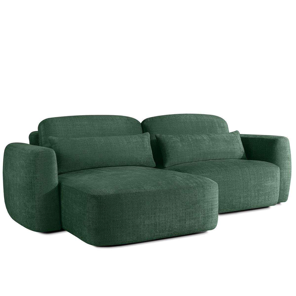 SITZGARNITUR ELOSA - Grün, Holz/Textil (245/85/165cm) - KONSIMO®