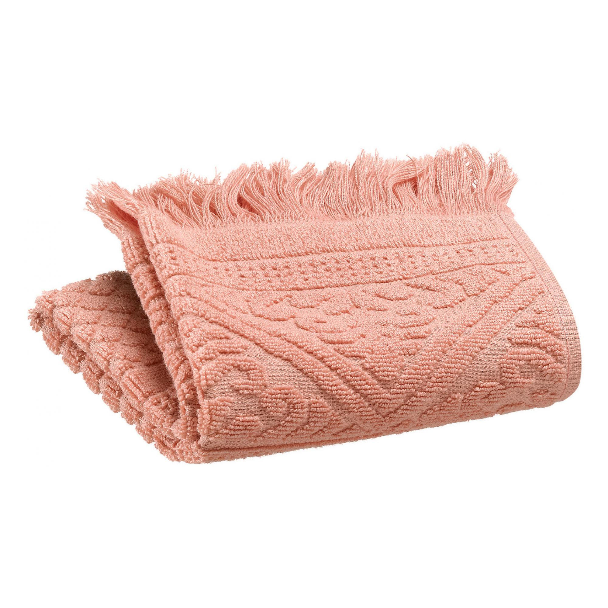 GÄSTETUCH Zoé tonfarben 30 x 50 cm - Koralle, Textil (30/50cm) - Vivaraise