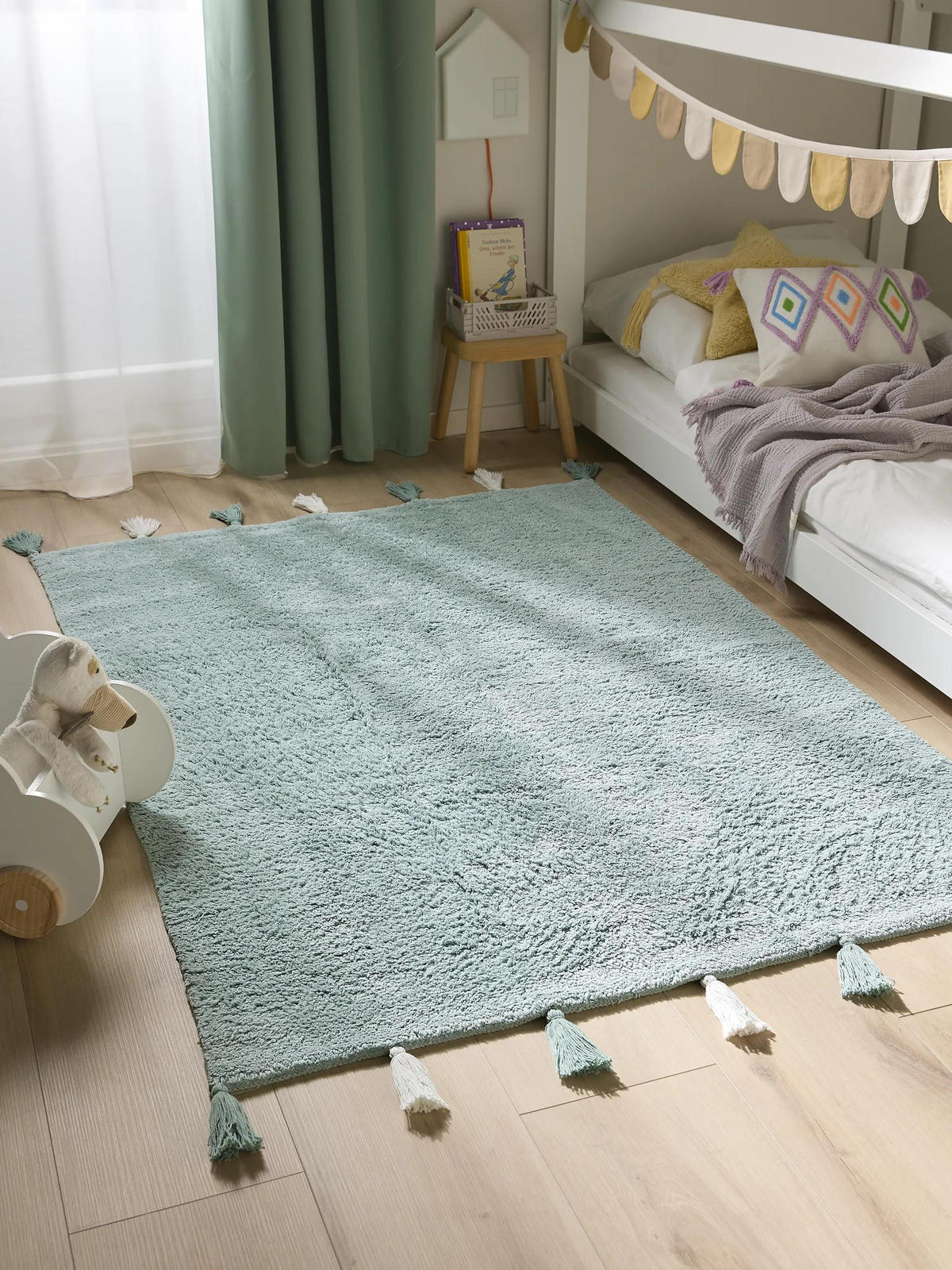 KINDERTEPPICH waschbar Malu Mint 80x120 cm - Mintgrün, Naturmaterialien/Textil (80/120cm) - Lytte