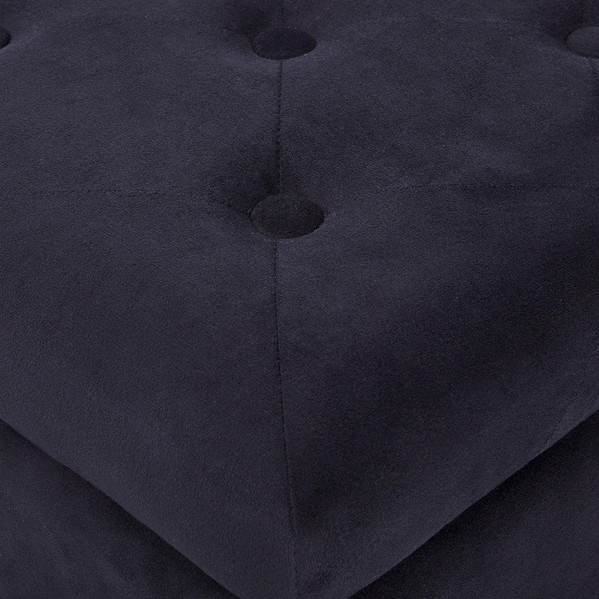 POUF Schwarz Loretto - Schwarz, Textil (37/40/37cm) - Beliani