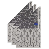 GÄSTETUCH Unisex Gästetuch Carré Grau 3er Pack Baumwolle - Grau, Textil (30/50cm) - Villeroy & Boch