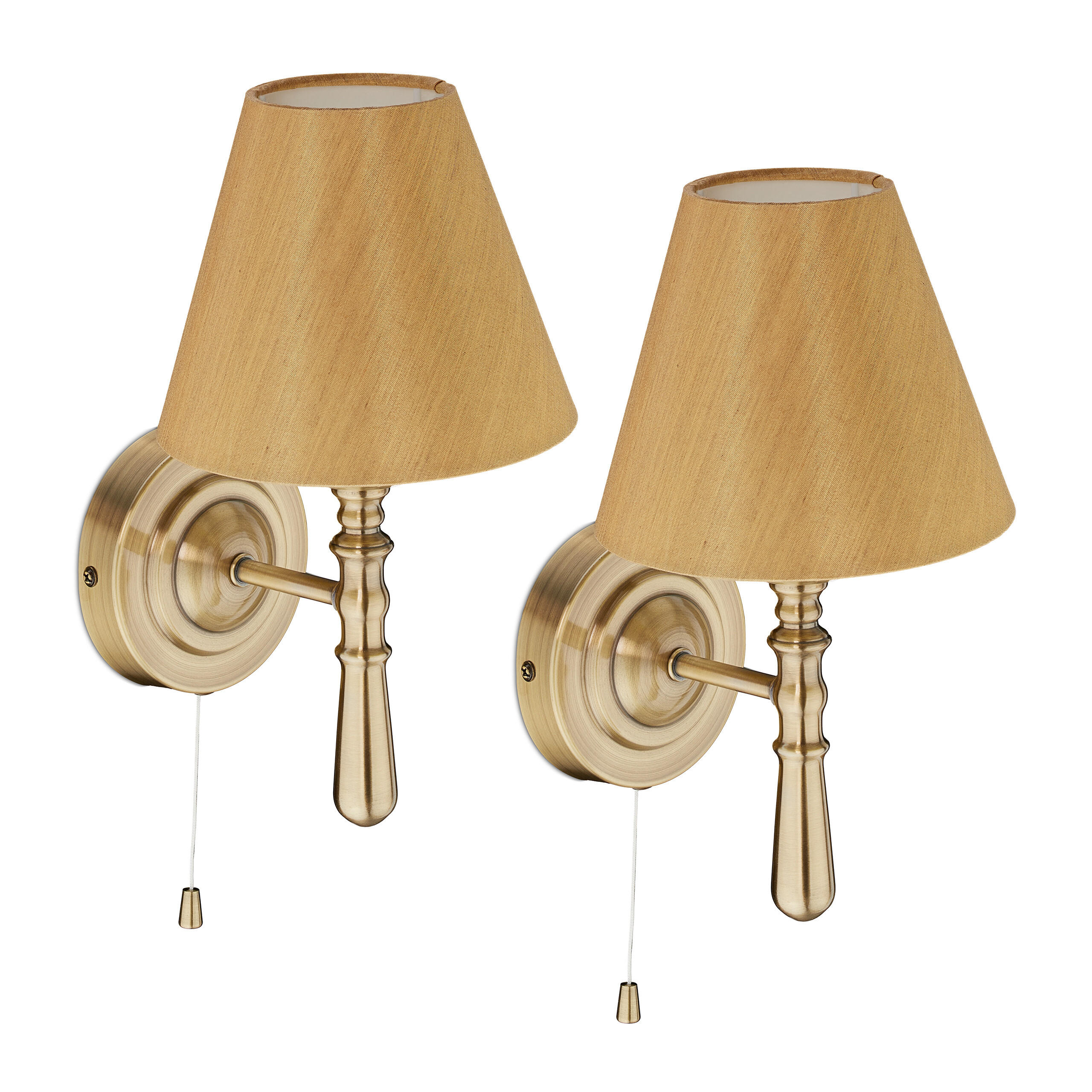 2XWANDLAMPE - Multicolor, Textil/Metall (16/28/19cm) - Relaxdays