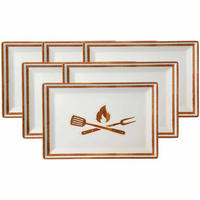 PLATTEN Rusty braun 34 x 23 cm 6er Set - Braun, Keramik (23/2.5/34cm) - Ritzenhoff Breker