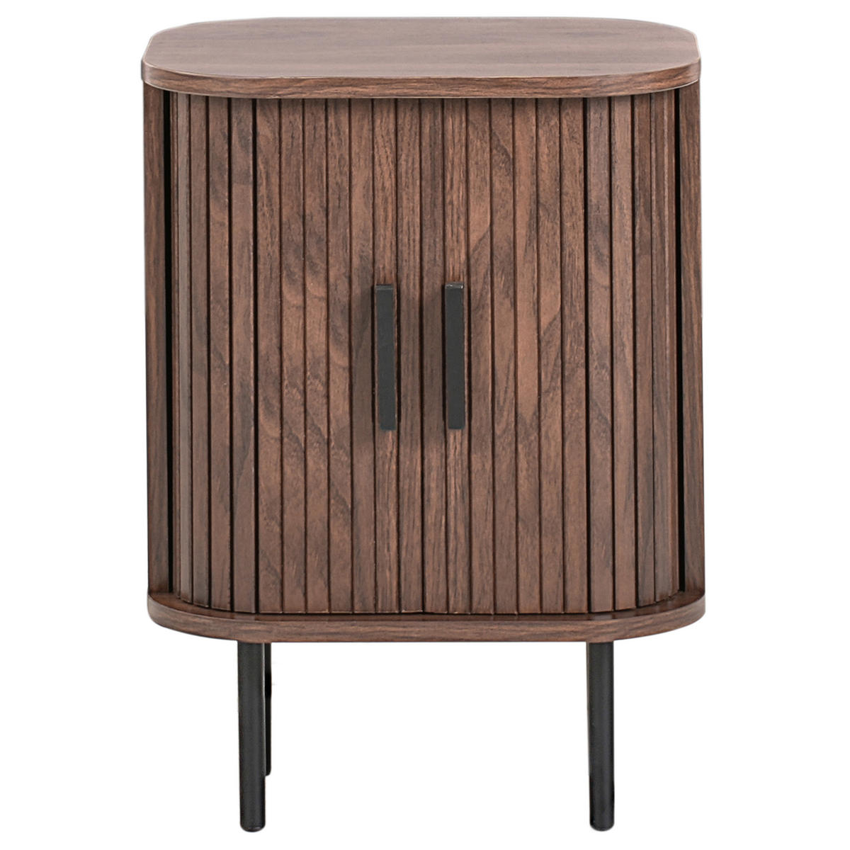 NACHTTISCH Braun Bradley - Dunkelbraun/Schwarz, Holzwerkstoff (30/40/55cm) - Beliani