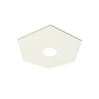 DECKENLEUCHTE - Weiß Hochglanz, Metall (25/25/4cm) - Lumicom