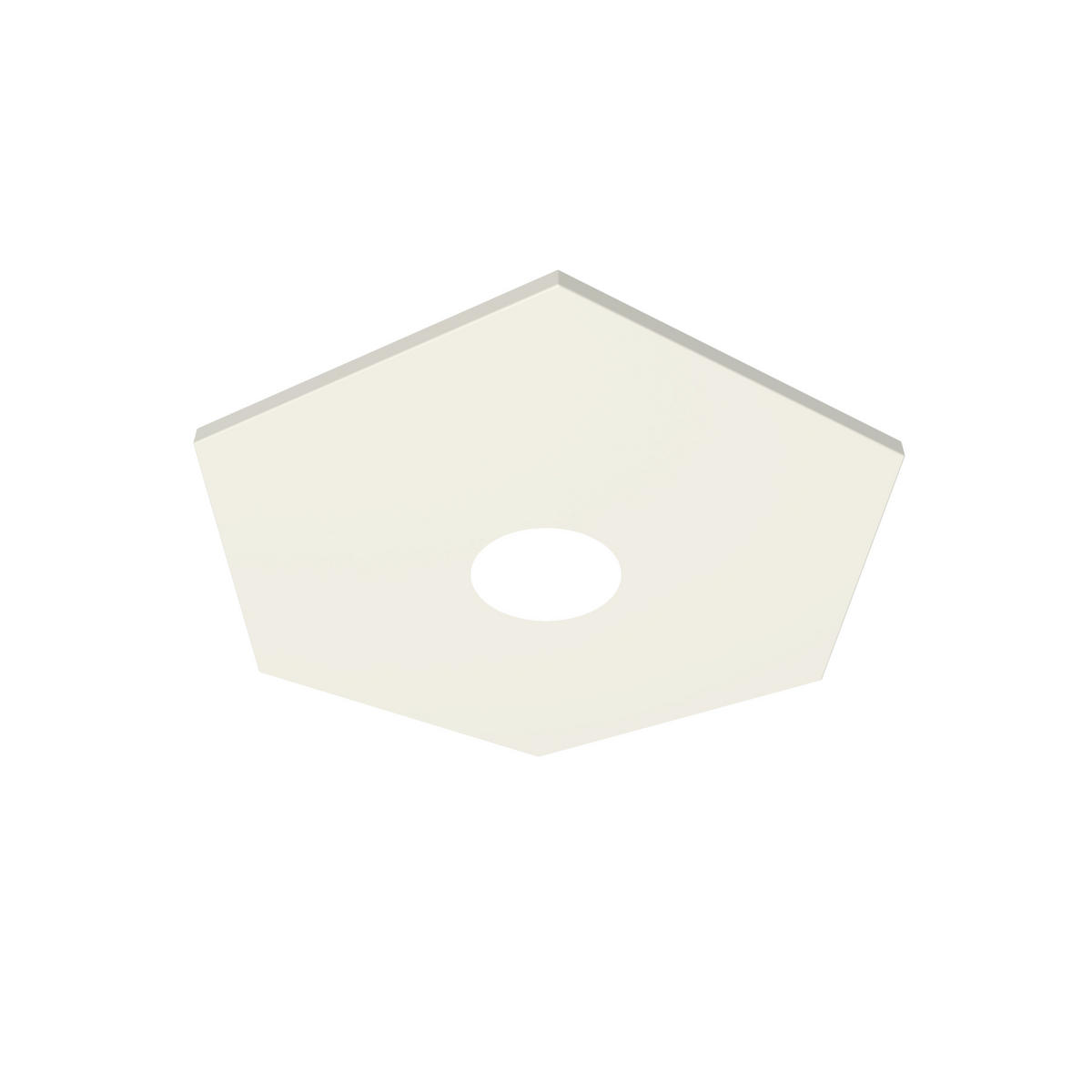 DECKENLEUCHTE - Weiß Hochglanz, Metall (25/25/4cm) - Lumicom