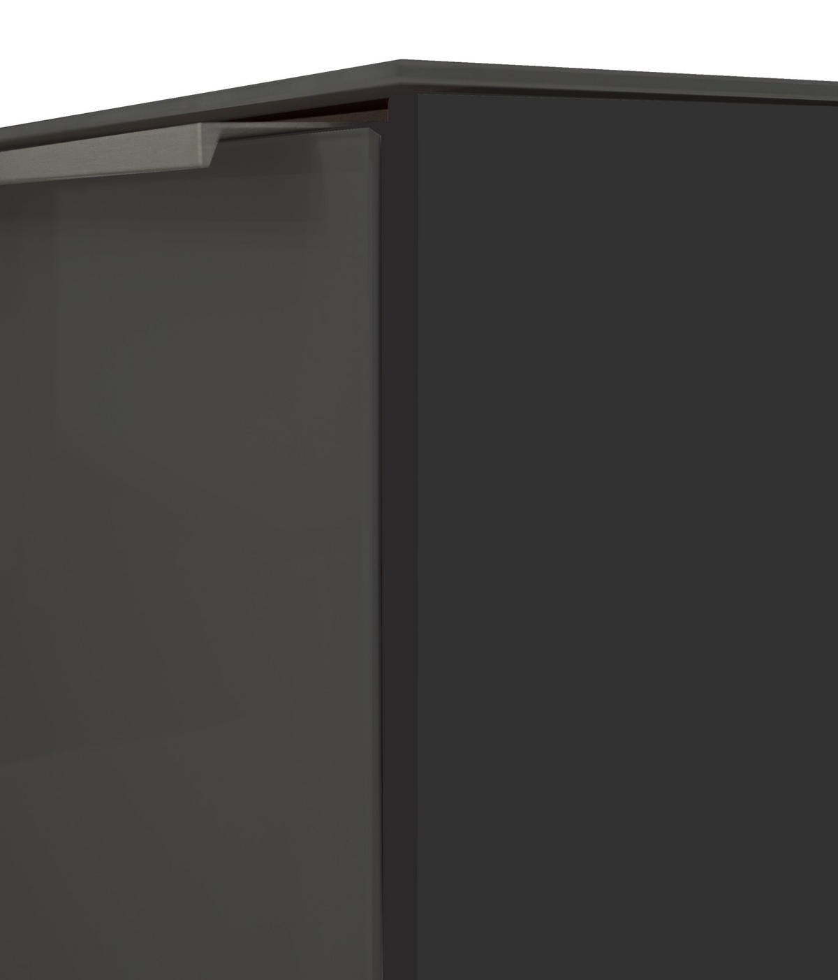 HIGHBOARD Nova Anthrazit und Eiche - Grau, Holzwerkstoff (96/151/42cm)
