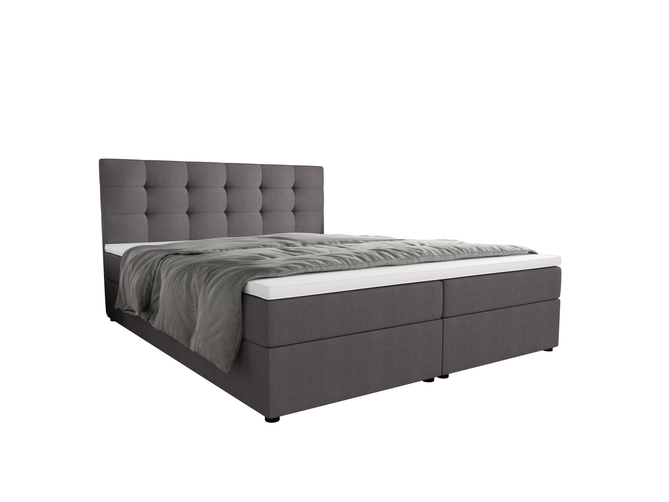 BOXBETT FADO 2 160x200, mit Matratze H3 und Topper, Cosmic 160 - Hellgrau, Holz/Kunststoff (160/200cm) - Bedante