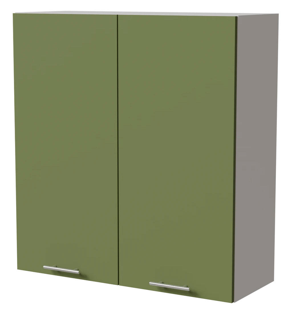 HÄNGESCHRANK Brerra W4/90 Weiß / RAL 6025 farngrün Matt 90 / 32,5 / 96cm - Weiß/Grün, Holz/Holzwerkstoff (90/96/32.5cm) - Feldmann-Wohnen