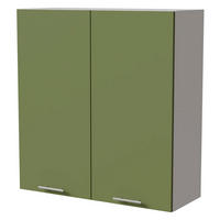 HÄNGESCHRANK Brerra W4/90 Weiß / RAL 6025 farngrün Matt 90 / 32,5 / 96cm - Weiß/Grün, Holz/Holzwerkstoff (90/96/32.5cm) - Feldmann-Wohnen
