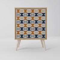 SIDEBOARD REFLECTION RANGE, Eichefarben, 57,5x42x77,5 cm, Schräge Buchenholzfüße - Eichefarben/Buchefarben, Holzwerkstoff/Buchenholz (57.5/77.5/42cm) - SpaceRebels