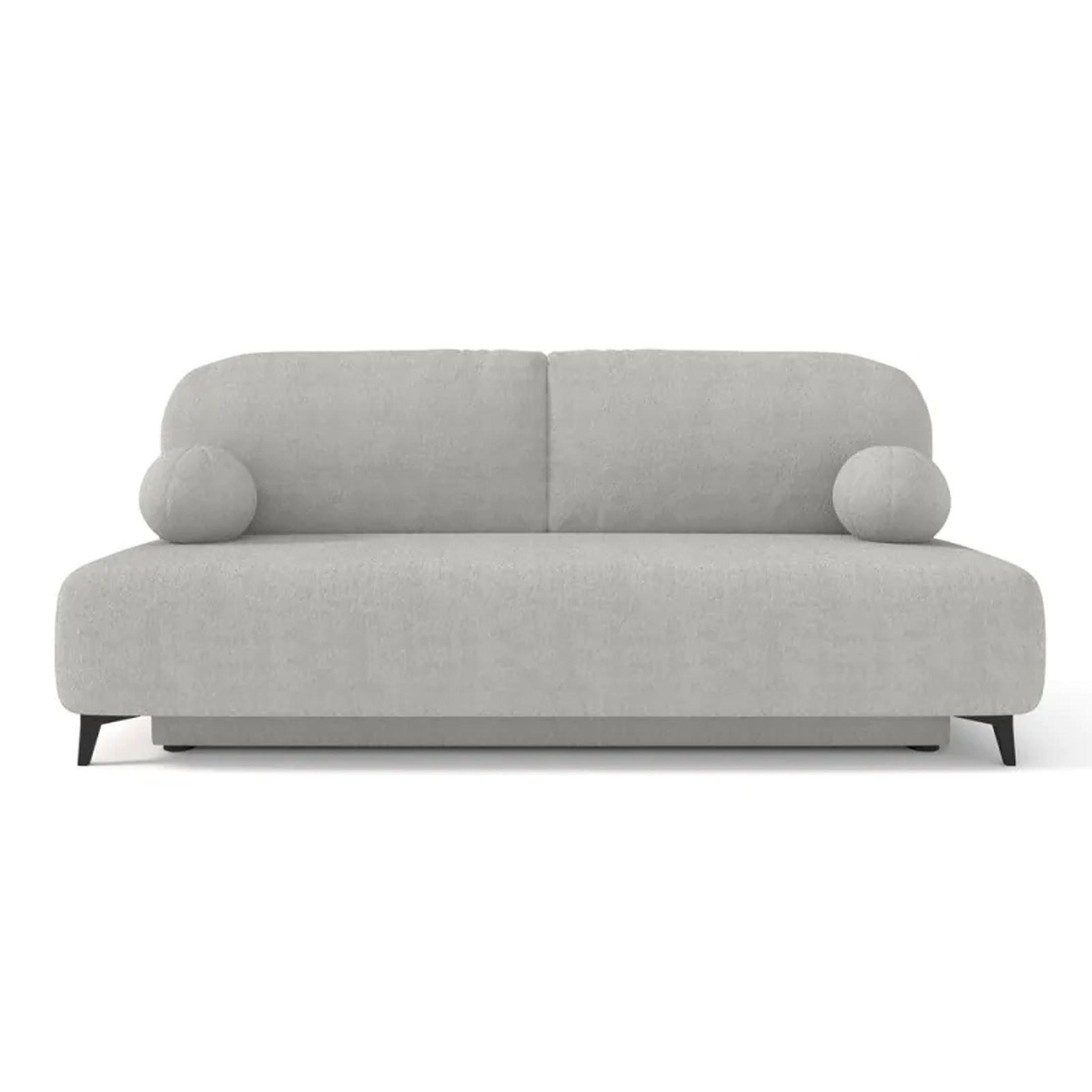 SCHLAFSOFA MIO, Sofa mit Schlaffunktion und Bettkasten, Farbe: Grau, Bouclé-Stoff - Grau, Textil (198/90/86cm) - Sepro Meble