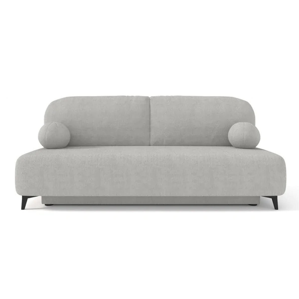 SCHLAFSOFA MIO, Sofa mit Schlaffunktion und Bettkasten, Farbe: Grau, Bouclé-Stoff - Grau, Textil (198/90/86cm) - Sepro Meble