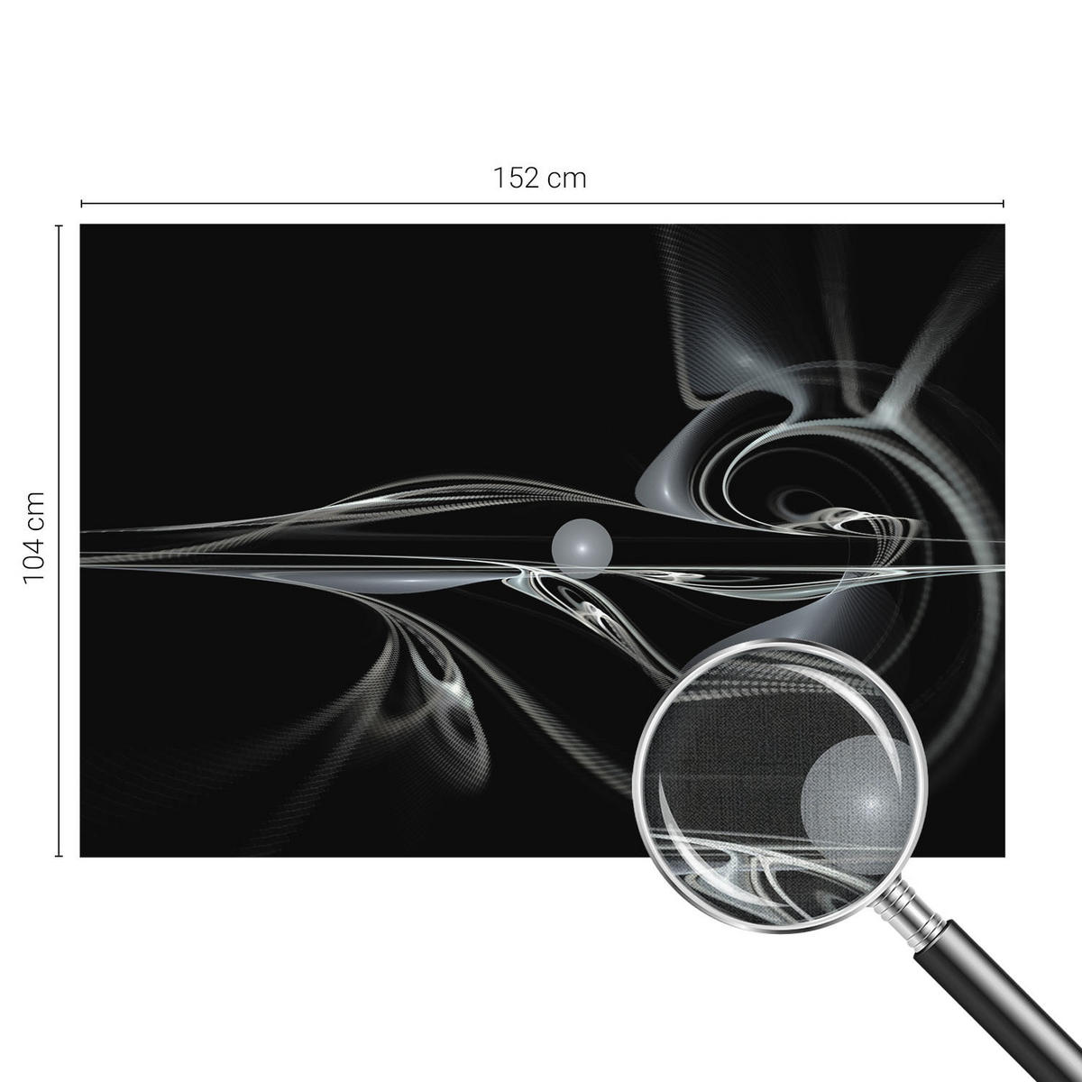 FOTOTAPETE 152x104 cm - Flüssigkeitsleitungen - Schwarz, Textil (152/104cm) - Wallfluent